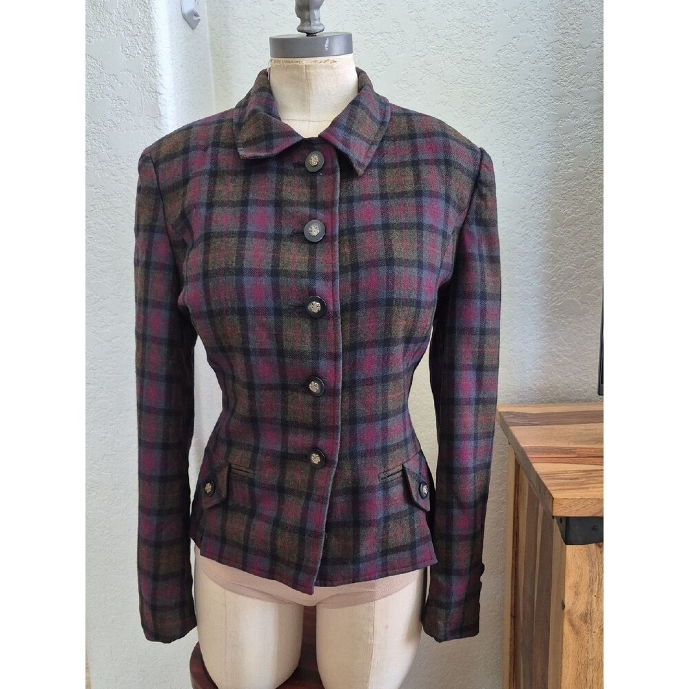 Herbert Grossman Design by Cynthia Sobal, Vintage Wool Blazer Sz 12/Large - Picture 10 of 16